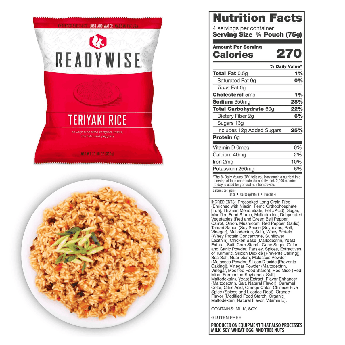 72 Hour Emergency Food Supply Nutrition Facts