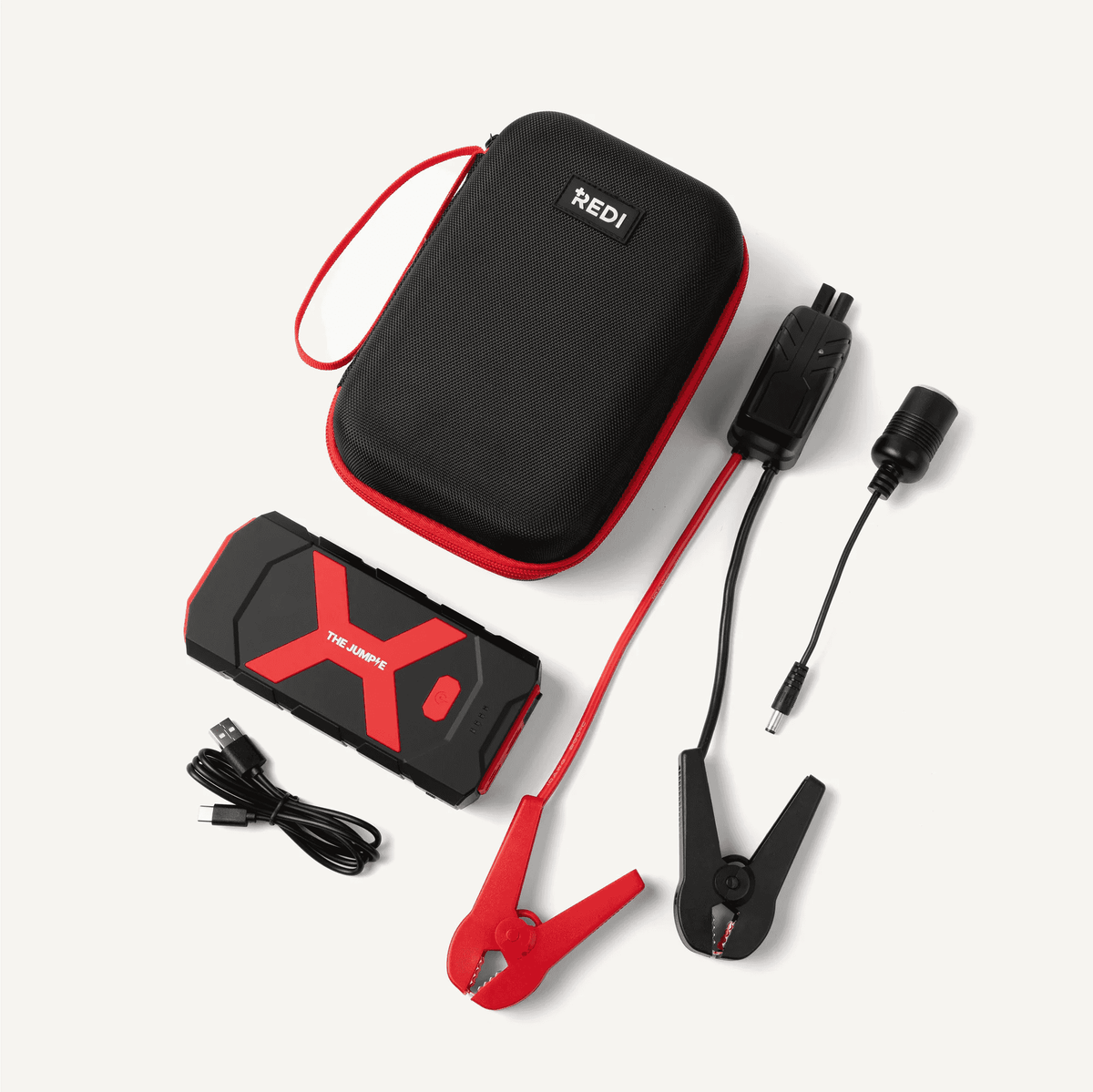 Jumpie Portable Jump Starter Case and Accessories