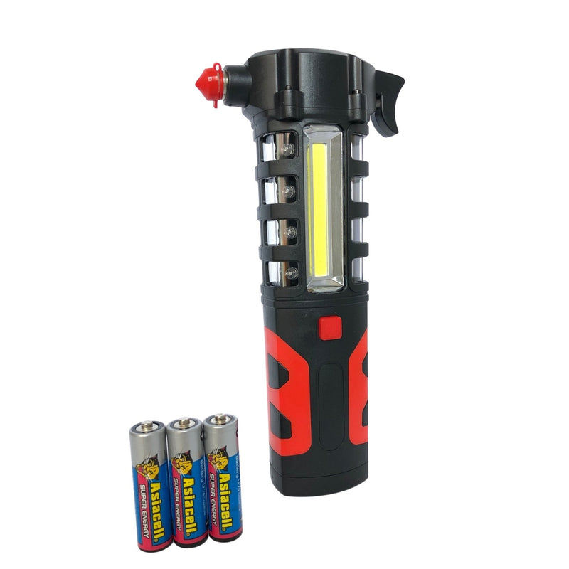 Pocket Torch with integrated Emergency Hammer and seatbelt cutter